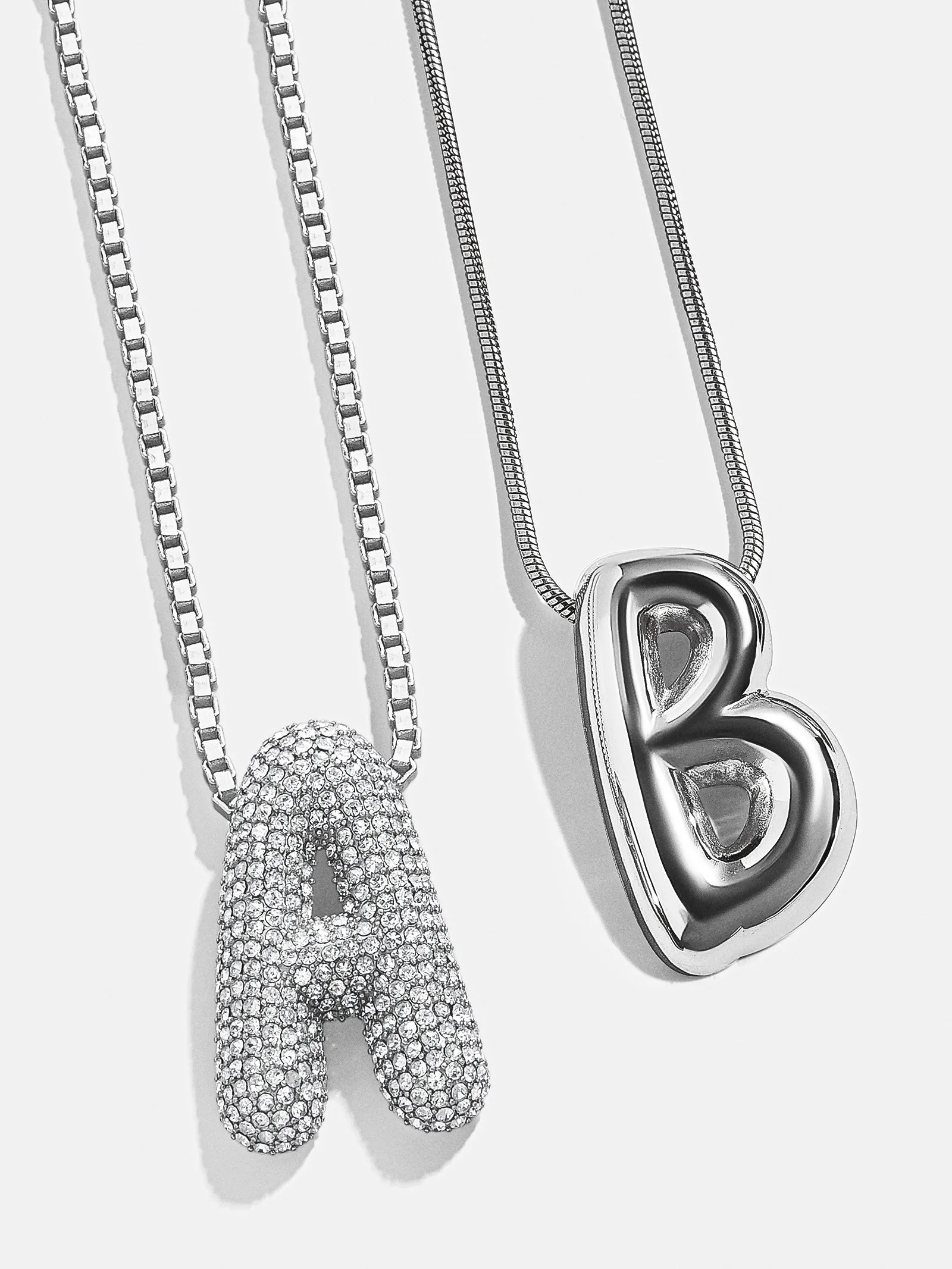 Bubble Initial Necklace - Silver sold by BaubleBar