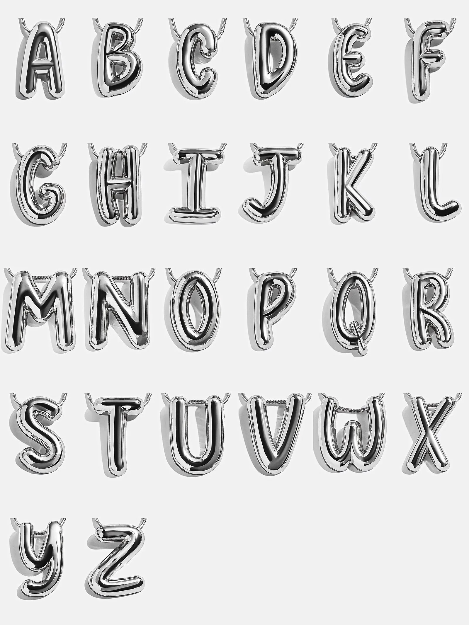 Bubble Initial Necklace - Silver sold by BaubleBar product image thumbnail 5