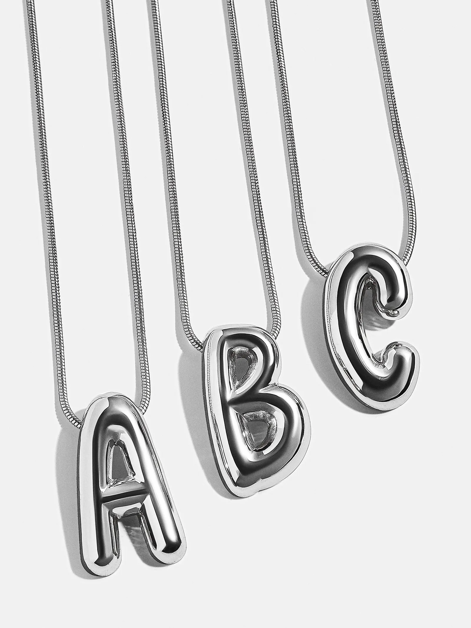 Bubble Initial Necklace - Silver sold by BaubleBar product image thumbnail 3