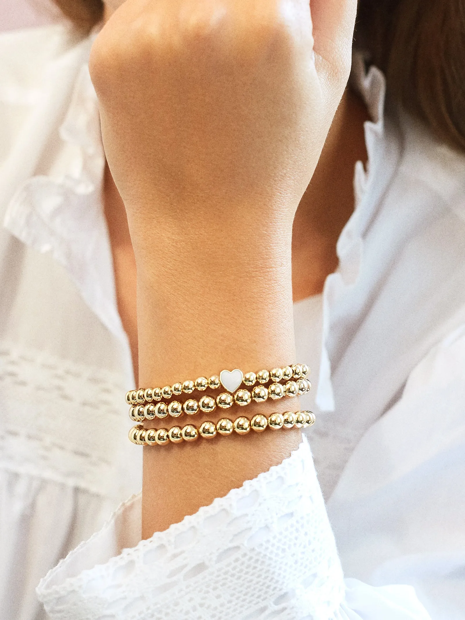 Positivity Pisa Bracelet - White/Gold sold by BaubleBar product image thumbnail 2