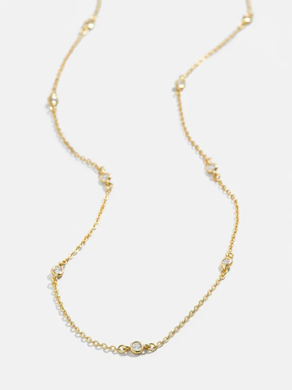 Yasmine 18K Gold Necklace - Gold/Pavé sold by BaubleBar