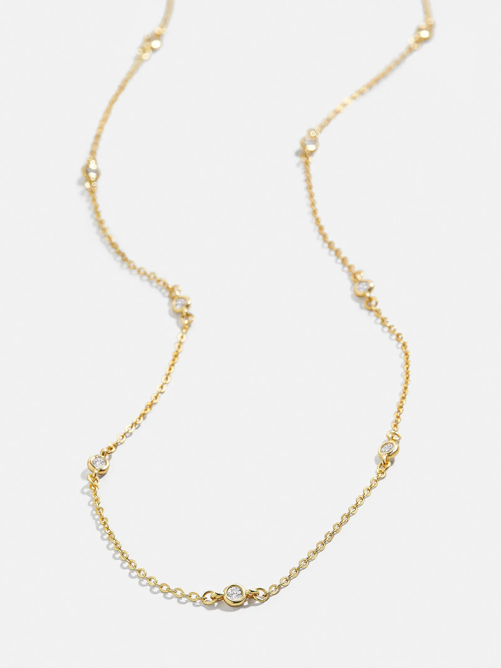 Yasmine 18K Gold Necklace - Gold/Pavé sold by BaubleBar