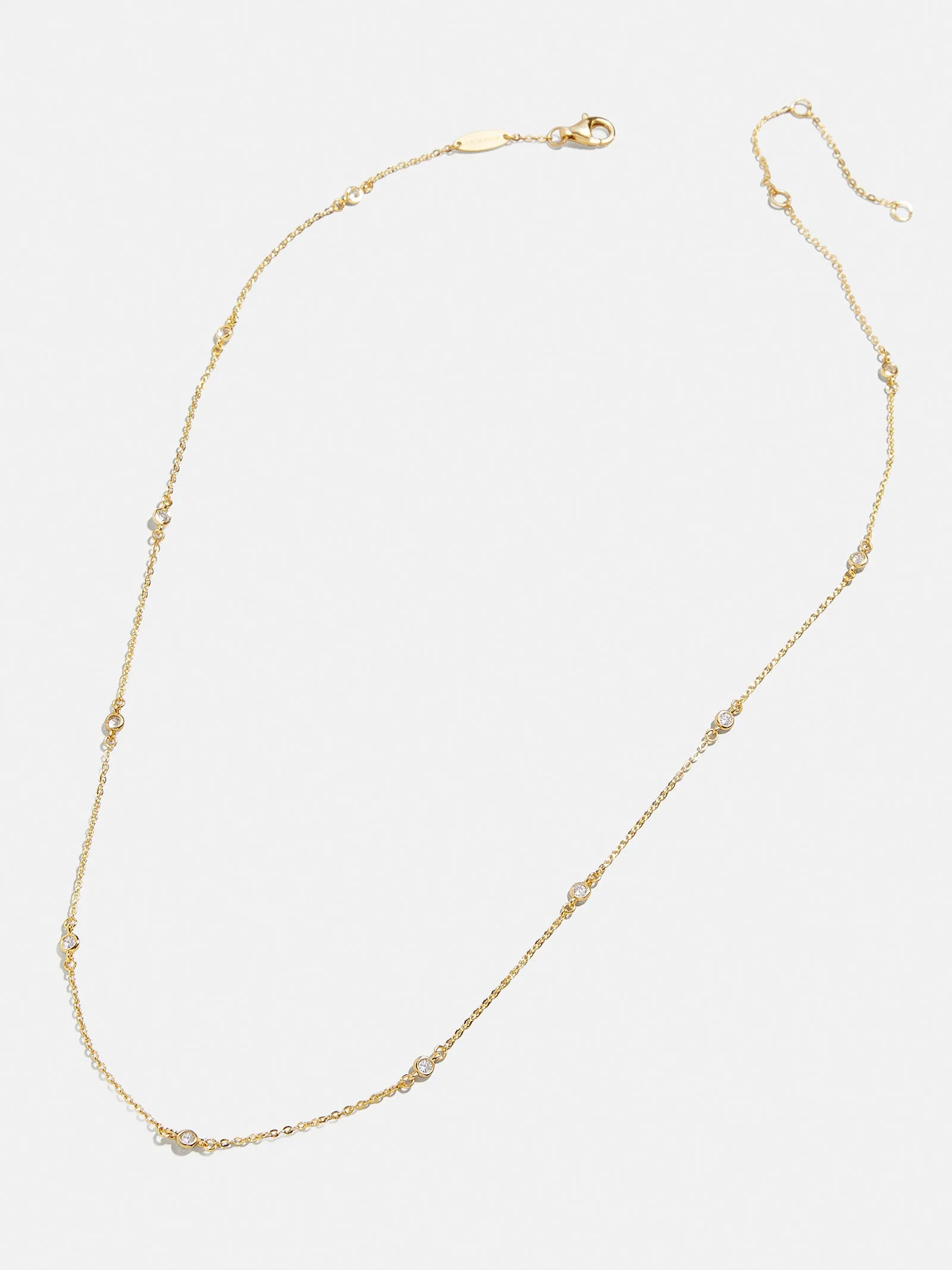 Yasmine 18K Gold Necklace - Gold/Pavé sold by BaubleBar product image thumbnail 3