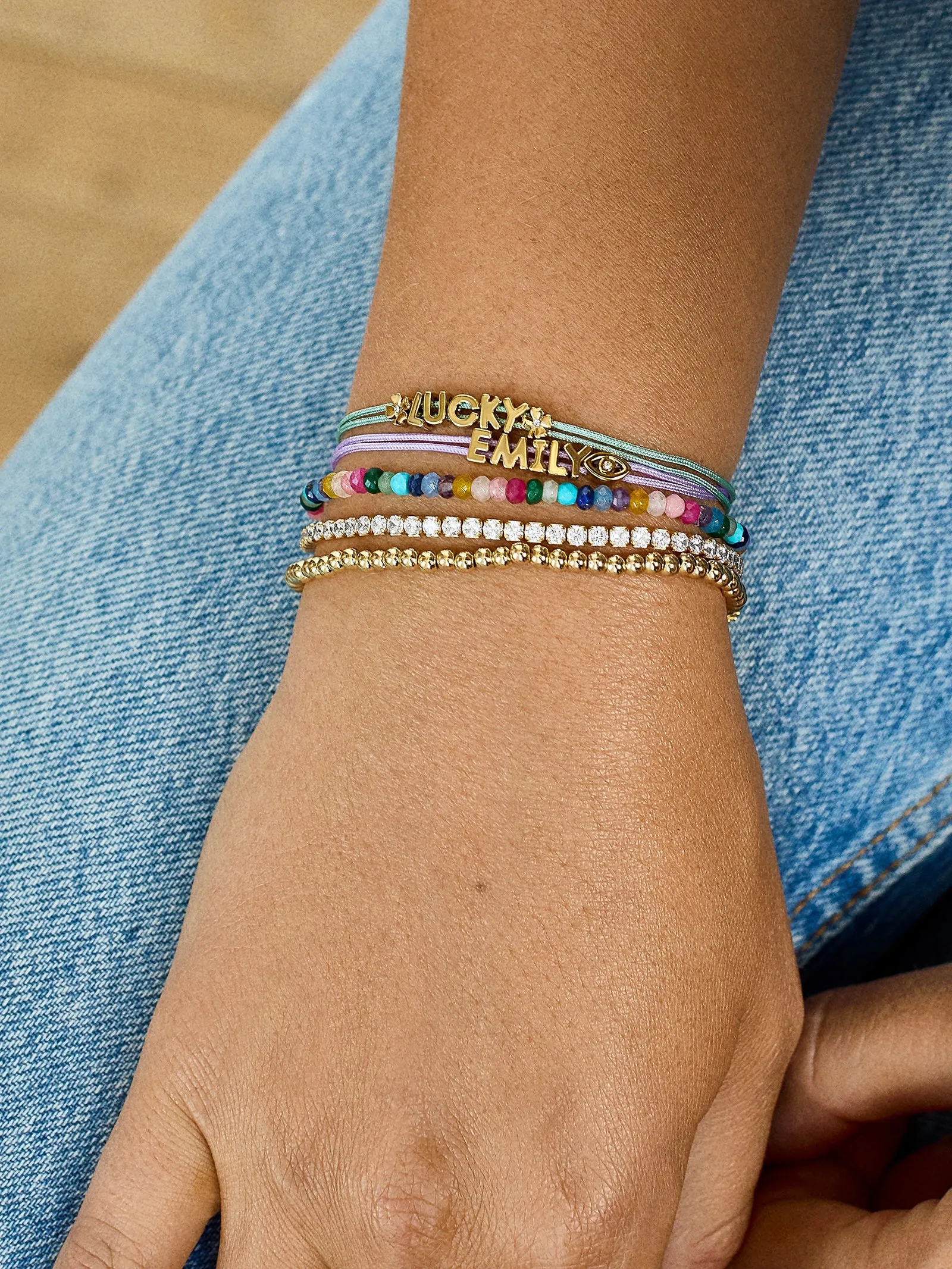 Custom Cord Bracelet - Light Blue sold by BaubleBar product image thumbnail 2