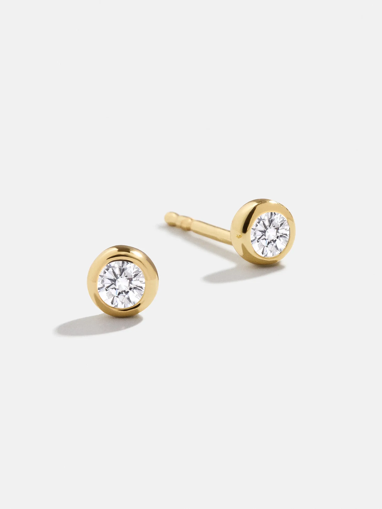 18K Gold Birthstone Stud Earrings - Crystal sold by BaubleBar