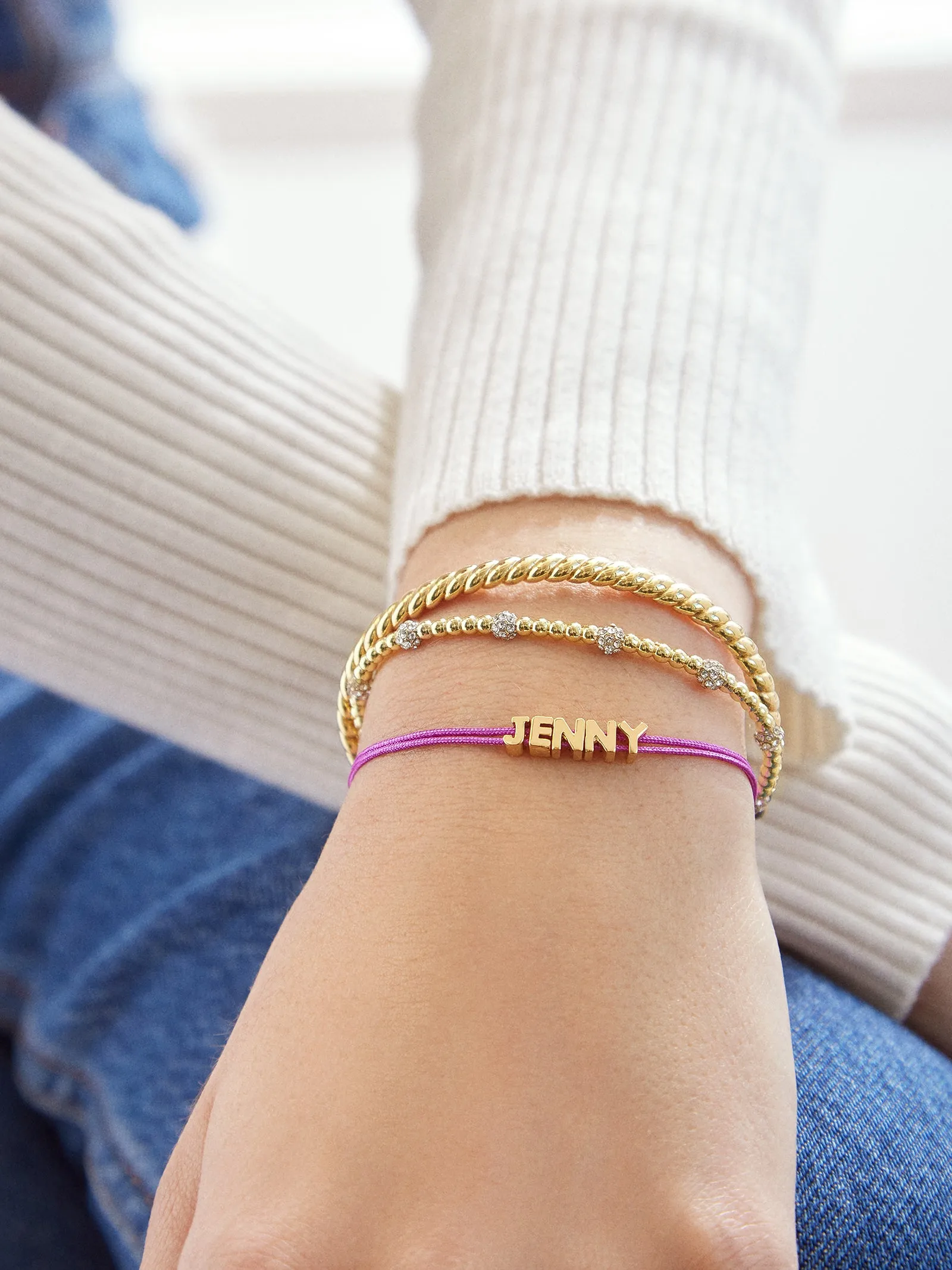 Custom Cord Bracelet - Neon Purple sold by BaubleBar product image thumbnail 2