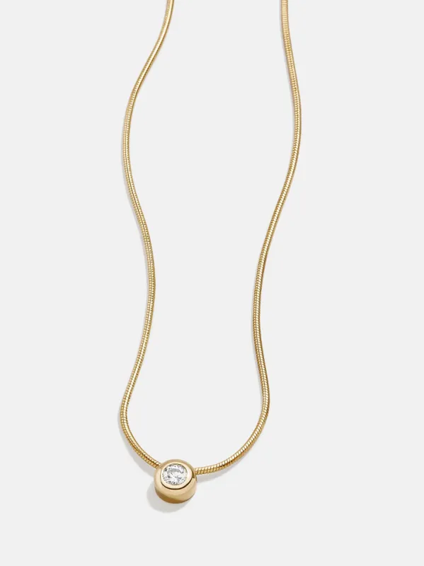 Celease 18K Gold Necklace - Gold/Pavé sold by BaubleBar