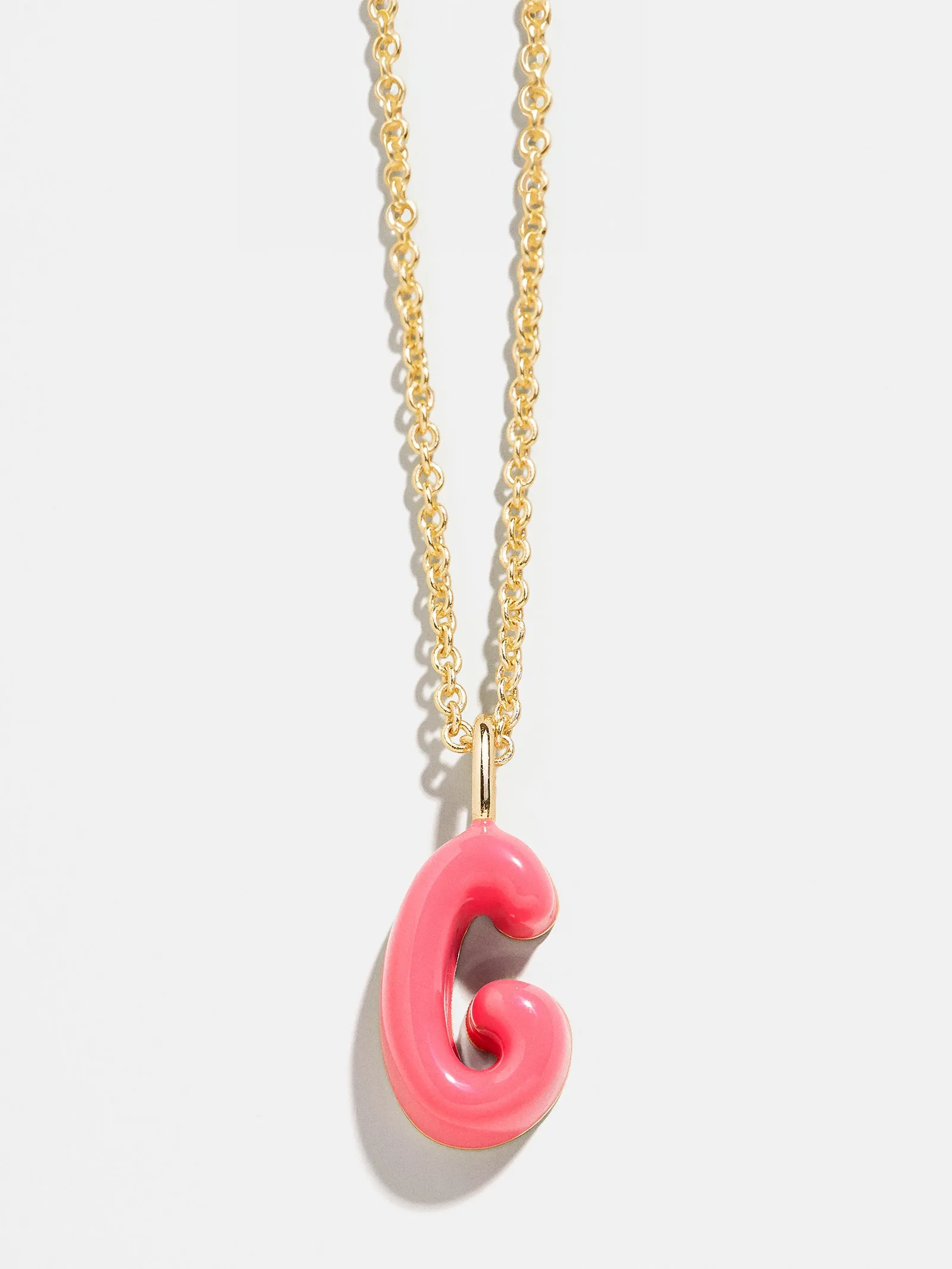 Mini Bubble Initial Enamel Necklace - Coral sold by BaubleBar