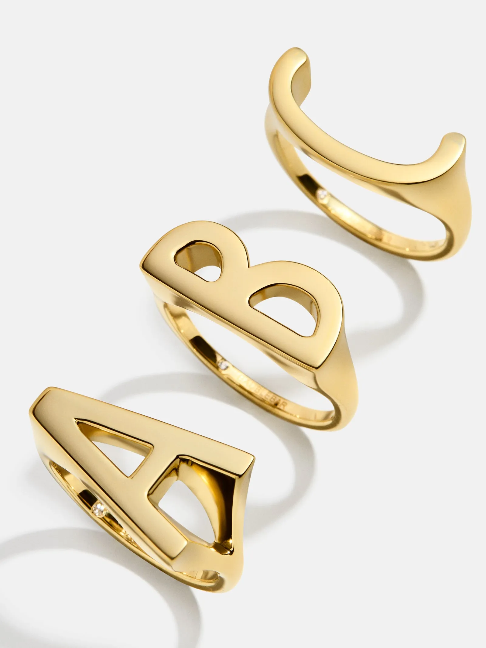 18K Gold East West Initial Ring - Gold sold by BaubleBar