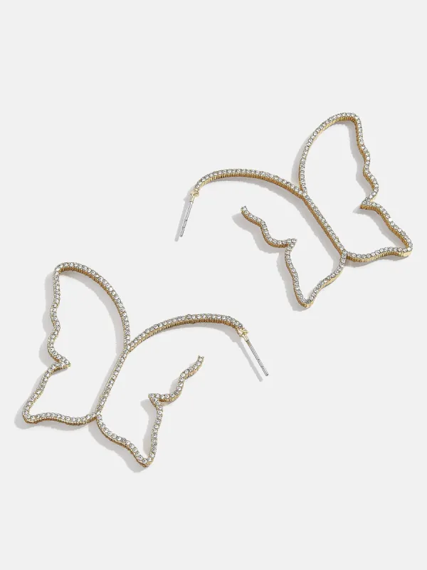 Take Flight Earrings - Clear/Gold sold by BaubleBar