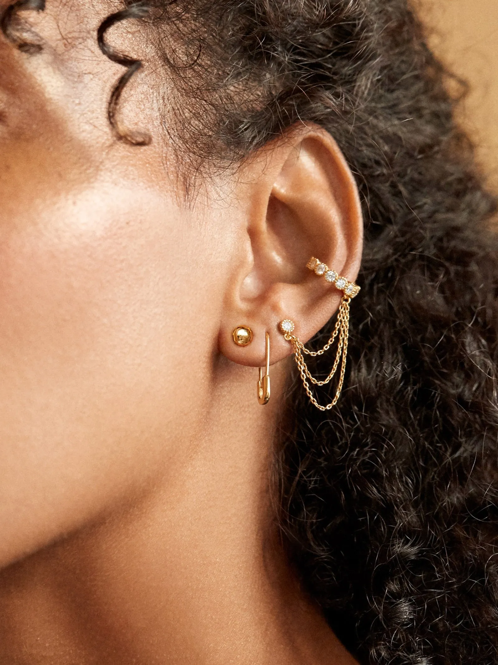 Mini Spillo 18K Gold Earrings - S sold by BaubleBar product image thumbnail 2