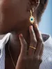 Eyes Out Earrings - Blue/Gold sold by BaubleBar