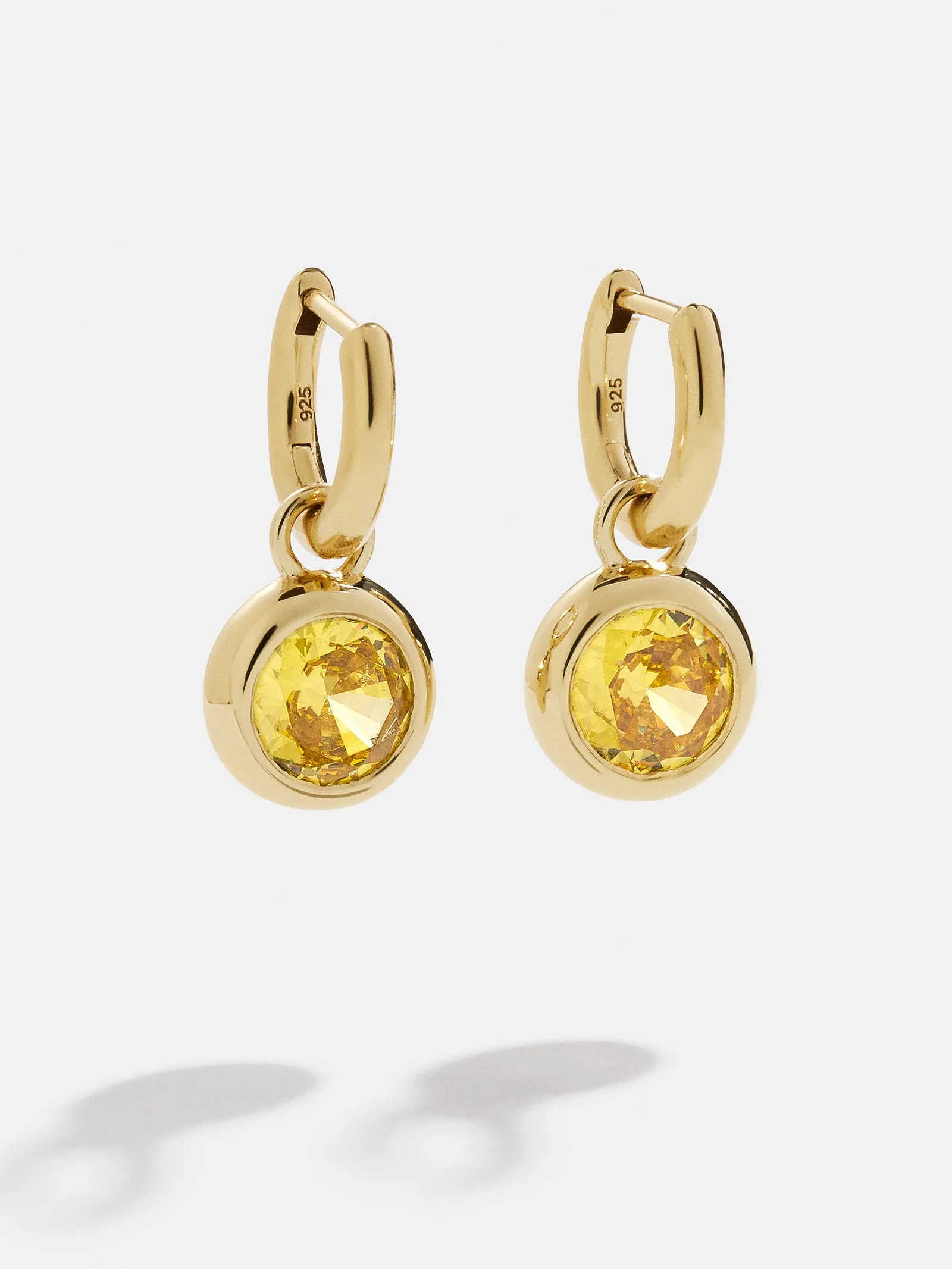 18K Gold Birthstone Drop Earrings - Topaz sold by BaubleBar