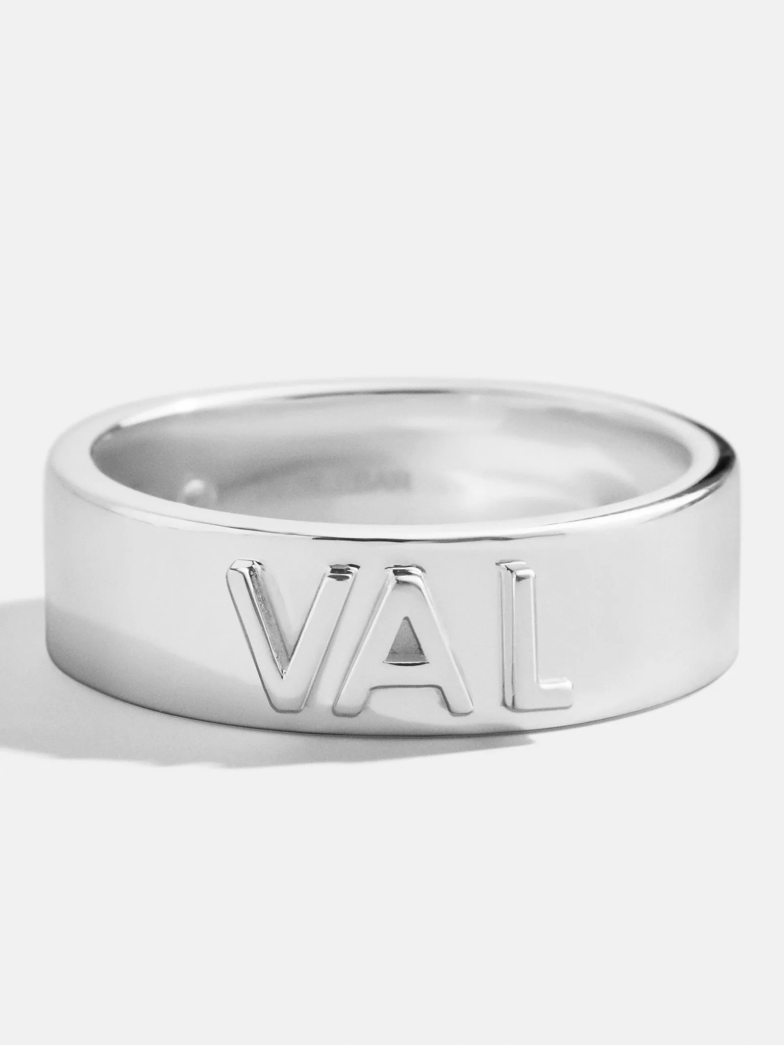 Sterling Silver Custom Block Ring - Sterling Silver sold by BaubleBar product image thumbnail 3