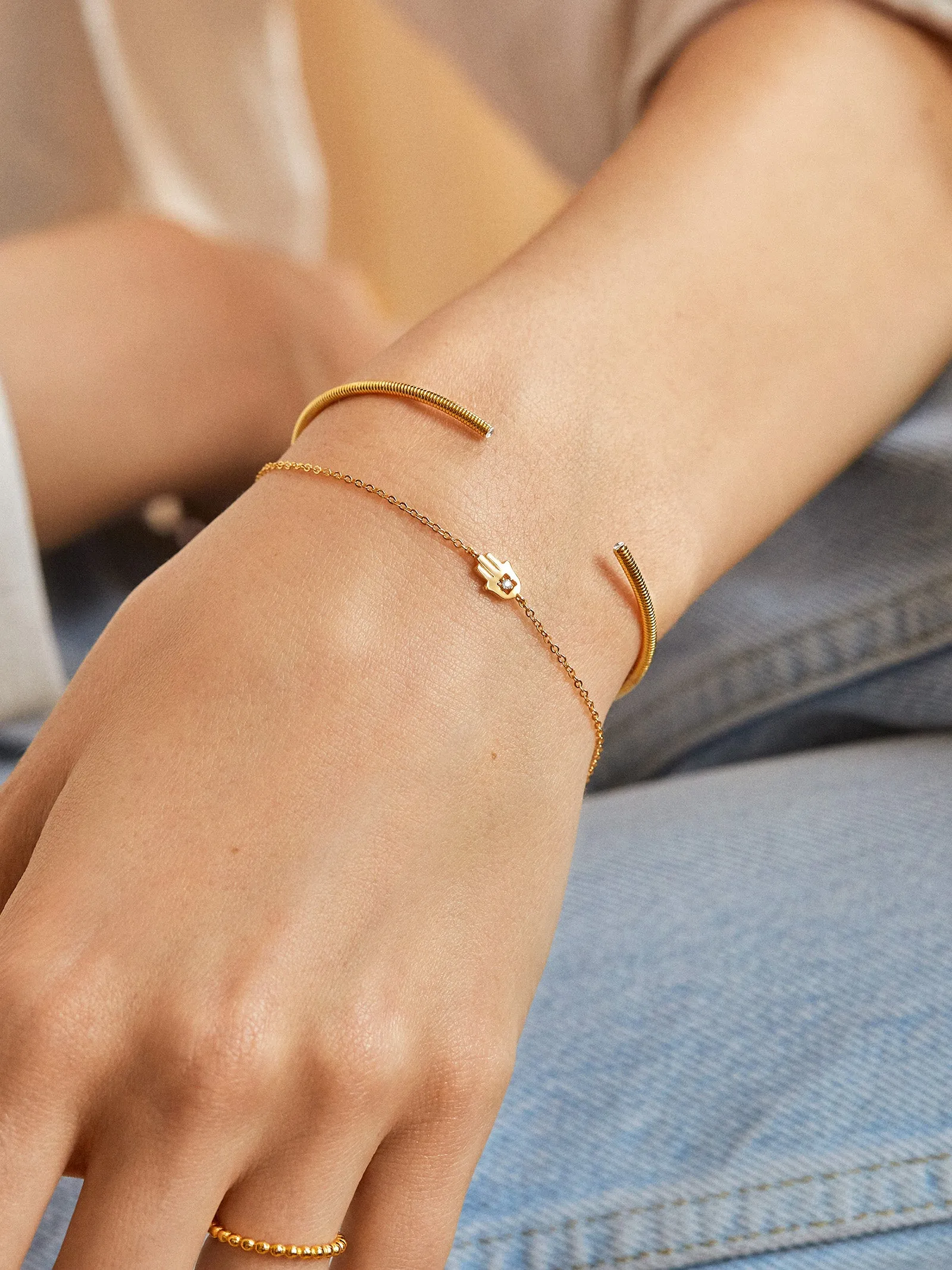 18K Gold Hamsa Bracelet - Hamsa sold by BaubleBar product image thumbnail 2