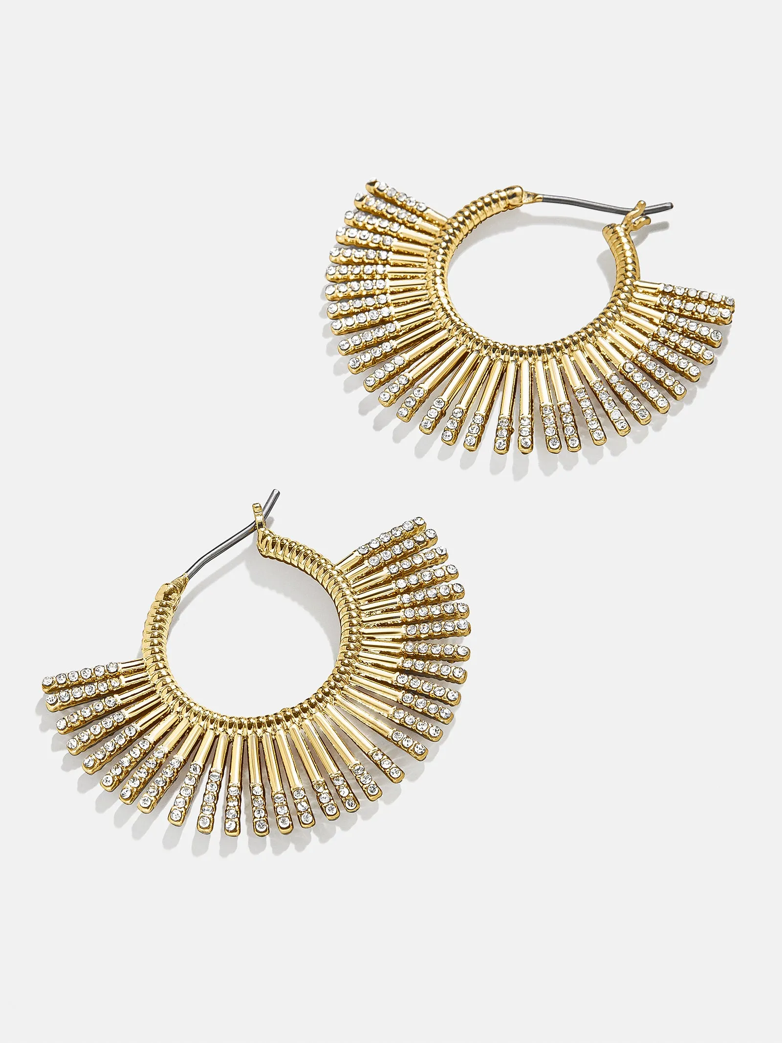 Sundar Earrings - Large Gold/Clear sold by BaubleBar