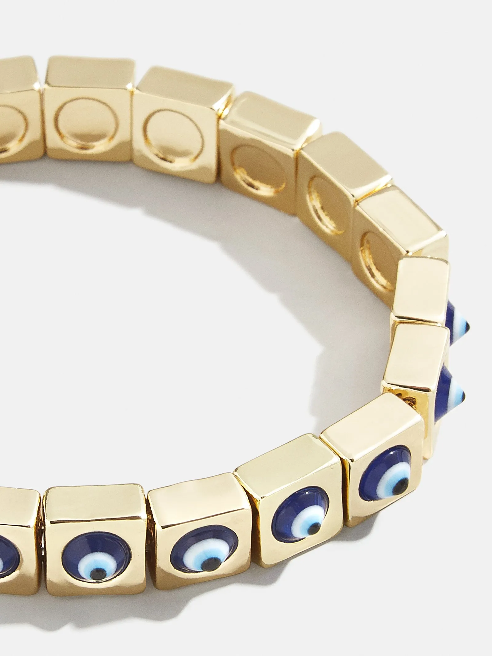Evil Eye On Repeat Bracelet - Gold/Blue sold by BaubleBar