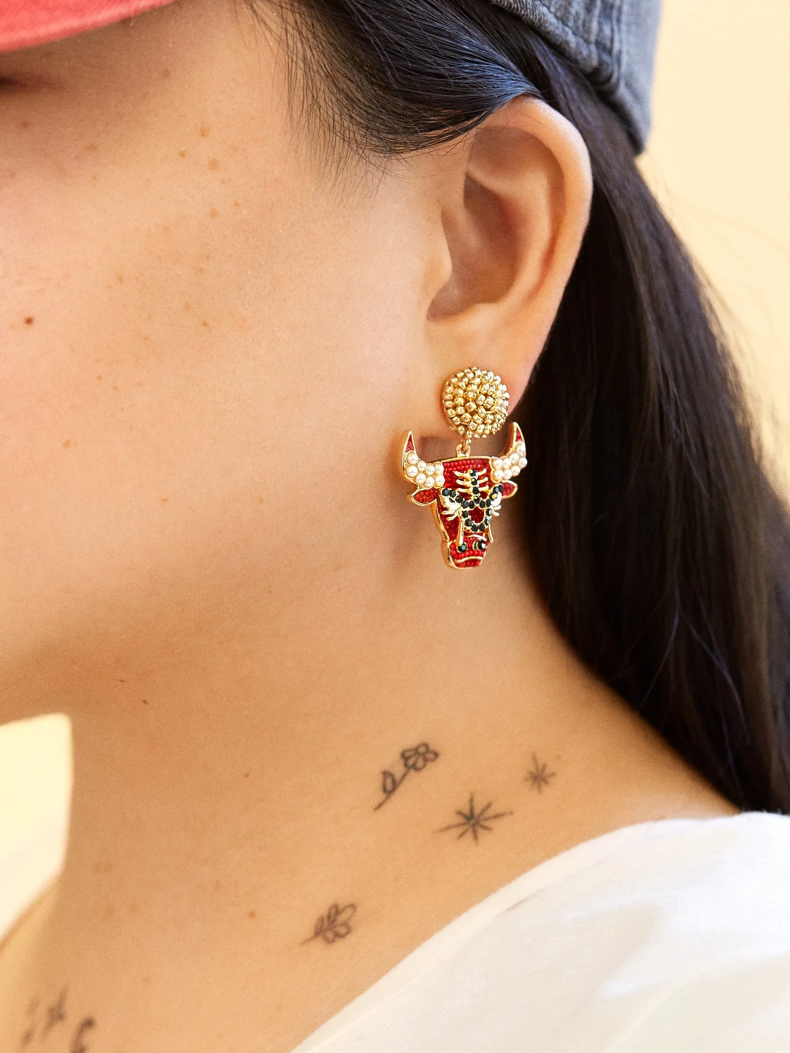 Chicago Bulls Drops - Red sold by BaubleBar product image thumbnail 2