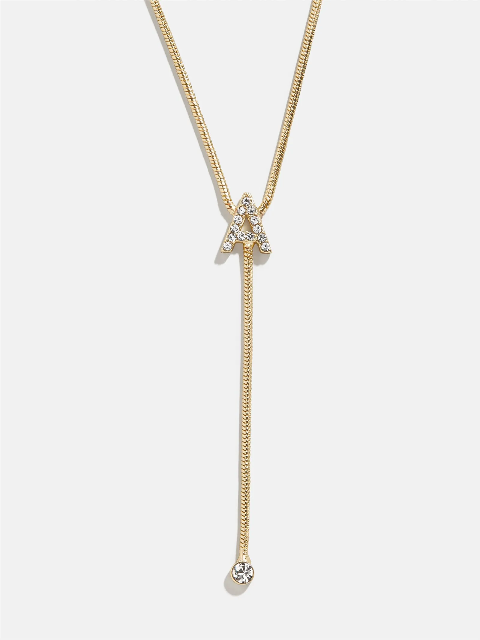 Pavé Initial Y-Chain Necklace - Gold/Pavé sold by BaubleBar product image thumbnail 4