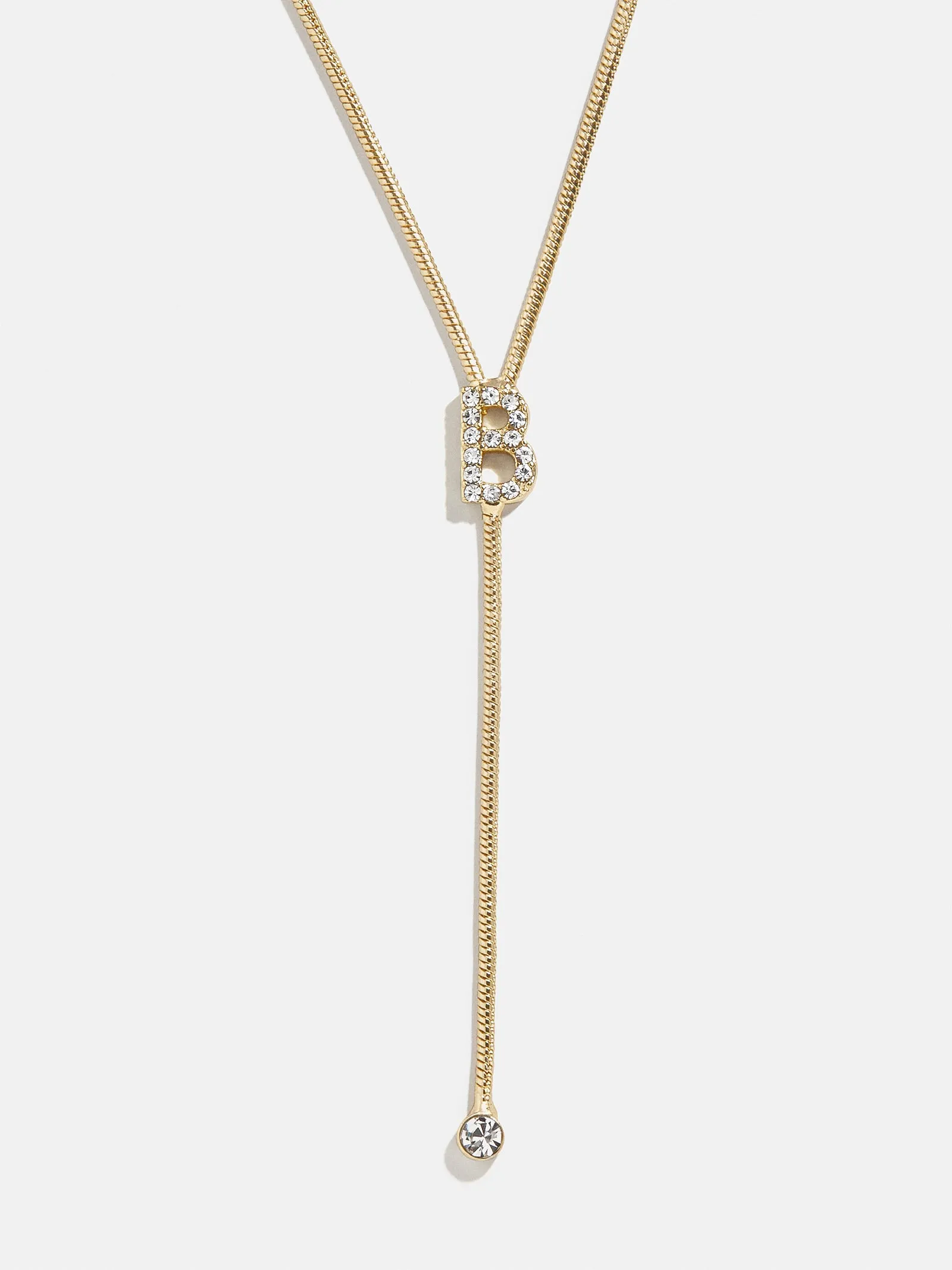 Pavé Initial Y-Chain Necklace - Gold/Pavé sold by BaubleBar product image thumbnail 5