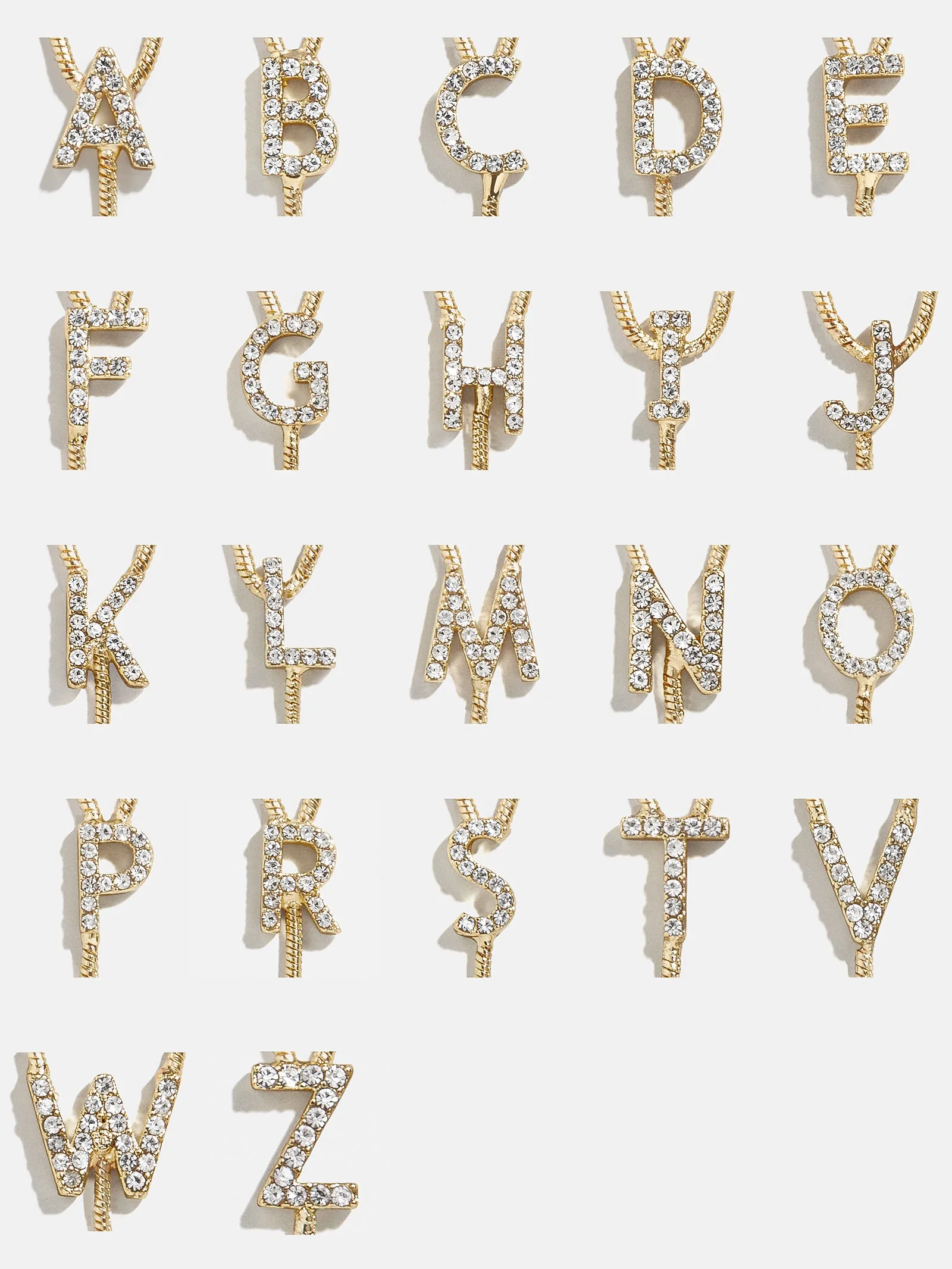 Pavé Initial Y-Chain Necklace - Gold/Pavé sold by BaubleBar product image thumbnail 3