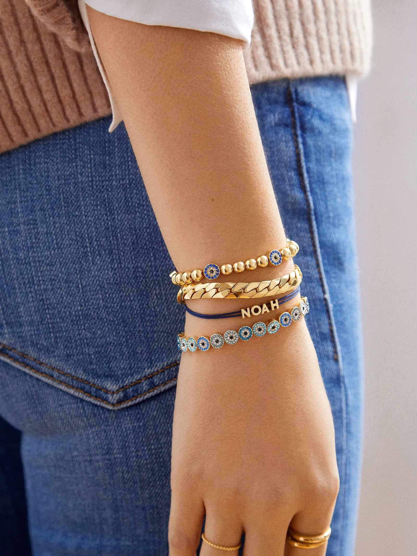 Isabella Bracelet - Gold/Blue sold by BaubleBar product image thumbnail 2