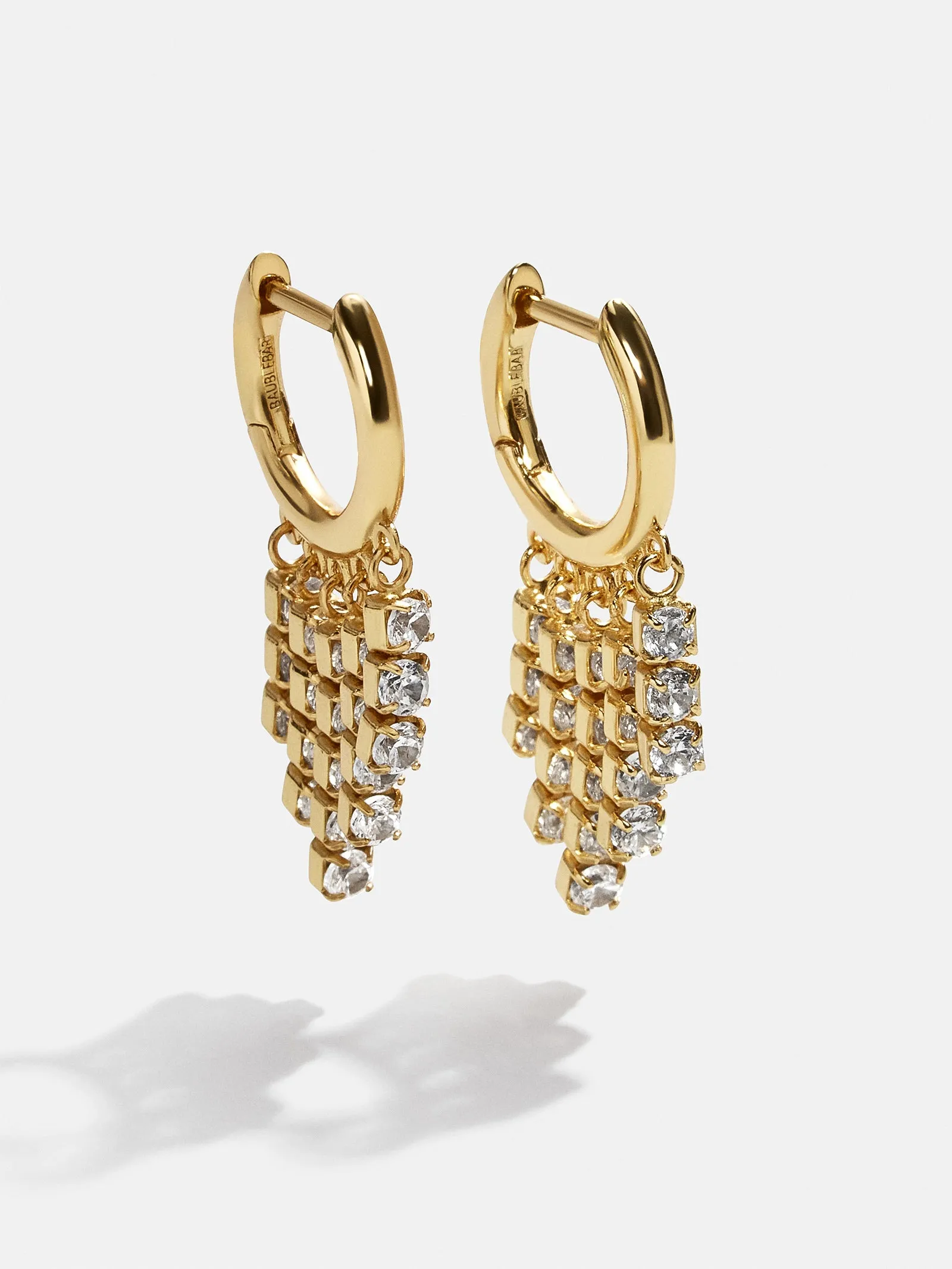 Bobbie 18K Gold Earrings - Gold/Pavé sold by BaubleBar