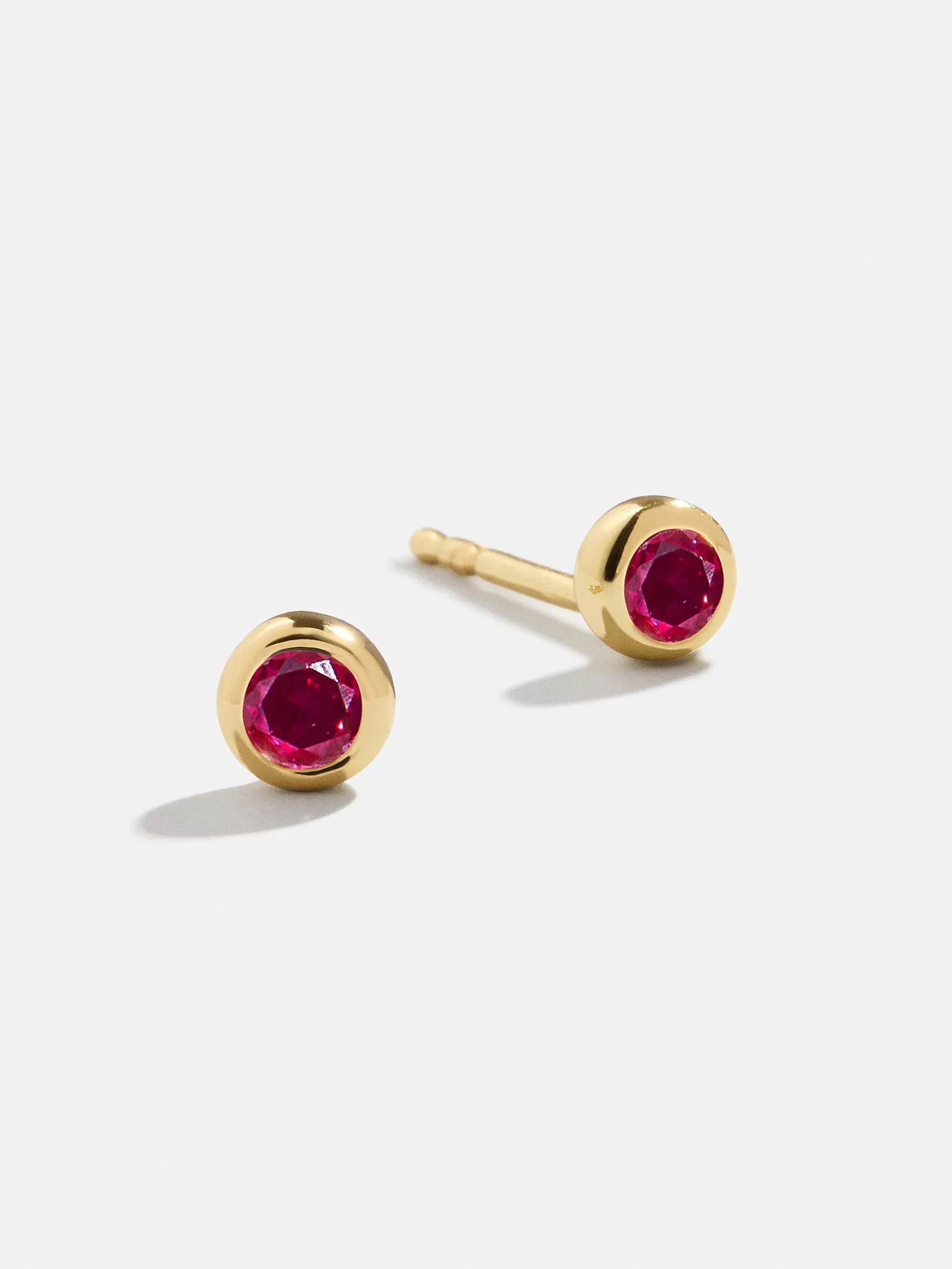 18K Gold Birthstone Stud Earrings - Ruby sold by BaubleBar