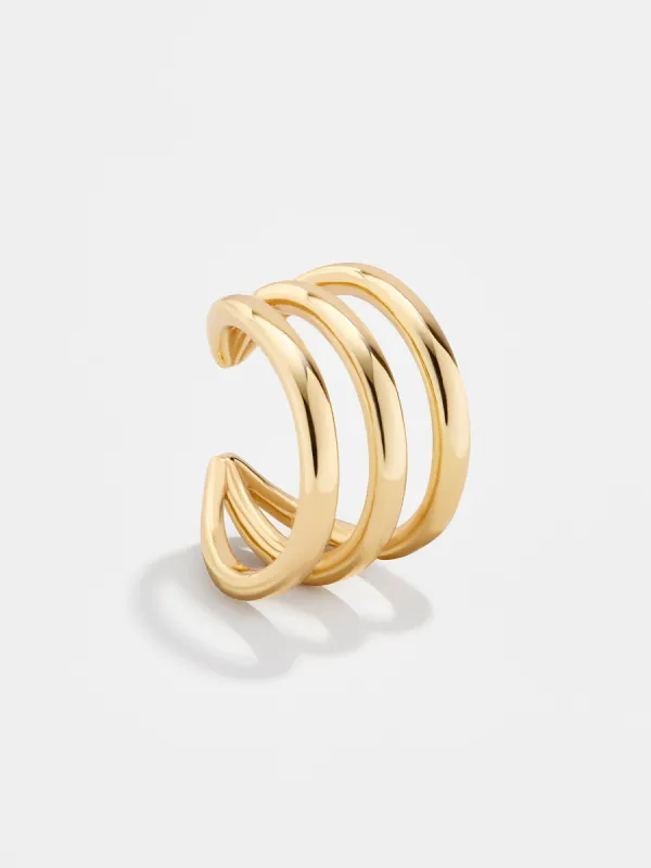 Morgan 18K Gold Ear Cuff - Gold sold by BaubleBar