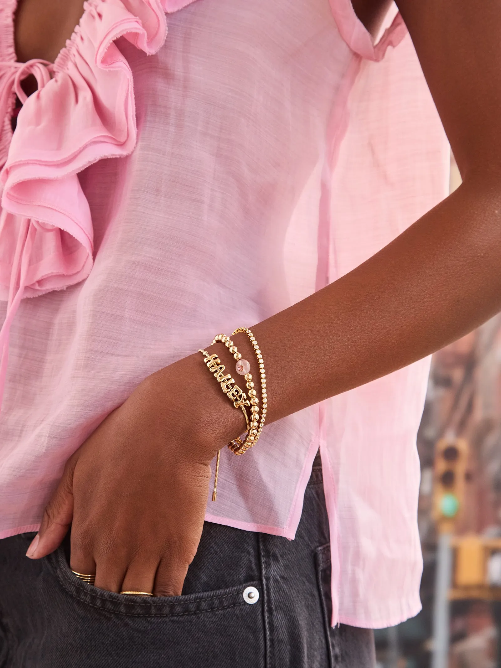 Semi-Precious Birthstone Pisa Bracelet - Topaz sold by BaubleBar product image thumbnail 2