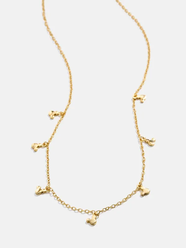 Mickey Mouse Disney 18K Gold Plated Sterling Silver Repeating Necklace - Gold sold by BaubleBar