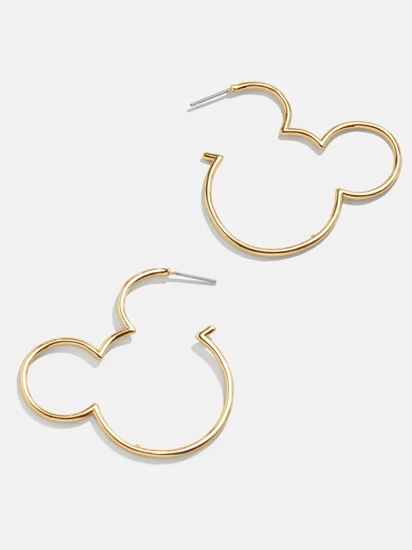 Mickey Mouse Disney Outline Hoop Earrings - Mickey Mouse sold by BaubleBar