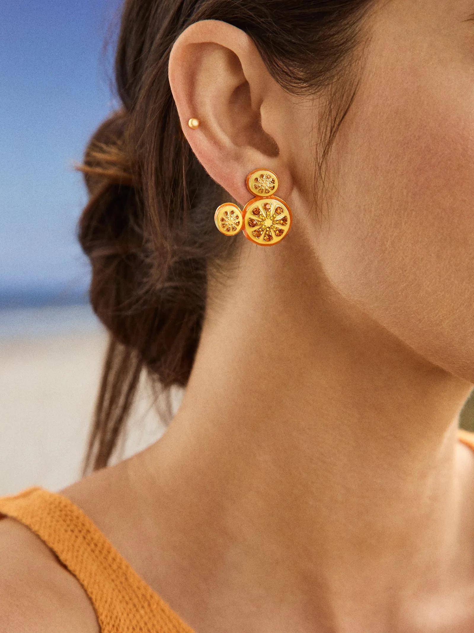 Mickey Mouse Disney Orange Earrings - Orange sold by BaubleBar product image thumbnail 2