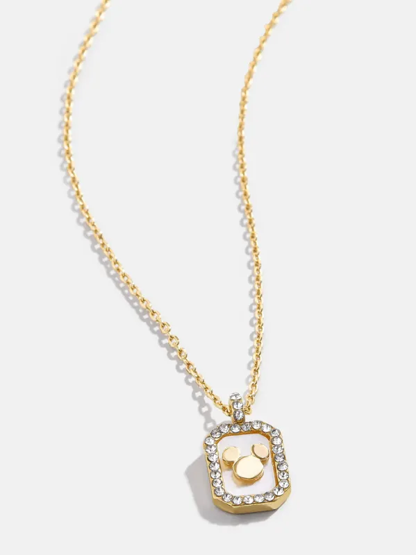 Mickey Mouse Disney Pavé Pendant Necklace - Gold/Pavé sold by BaubleBar