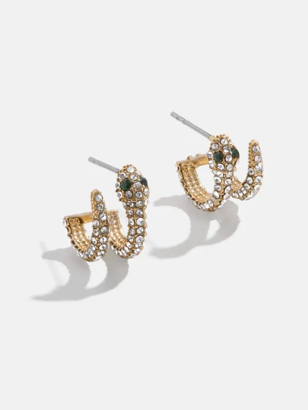 Slithering Spirit Earrings - Gold/Pavé made by BaubleBar