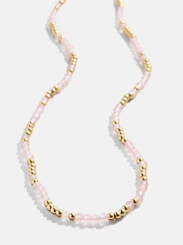 Sadie Necklace - Rose Quartz sold by BaubleBar