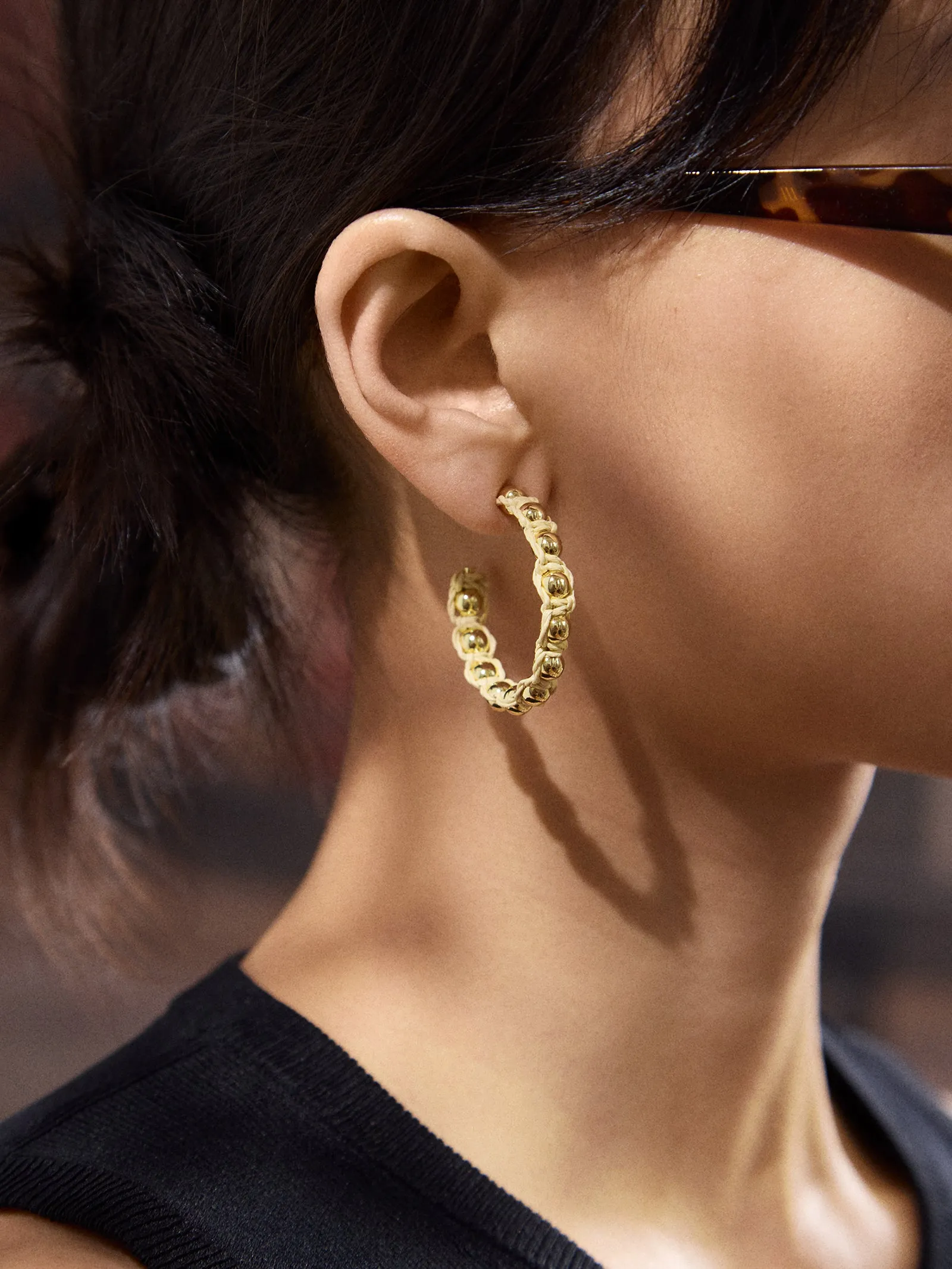 Lisa Earrings - Gold sold by BaubleBar product image thumbnail 2