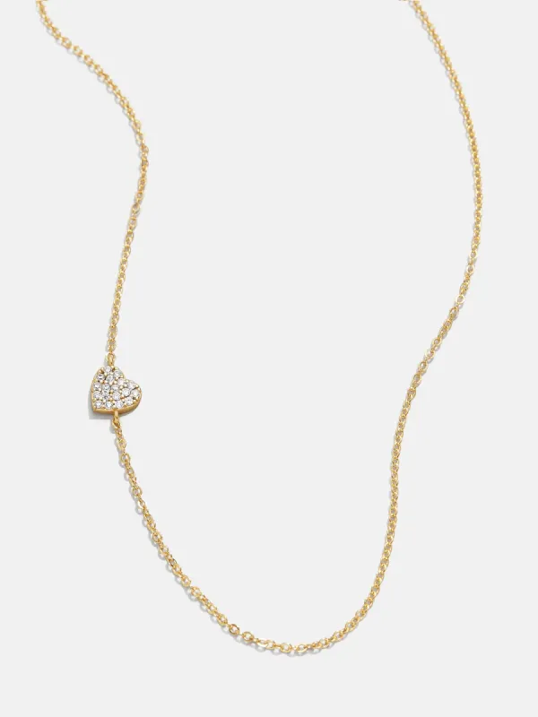 18K Gold Asymmetrical Heart Necklace - Heart sold by BaubleBar