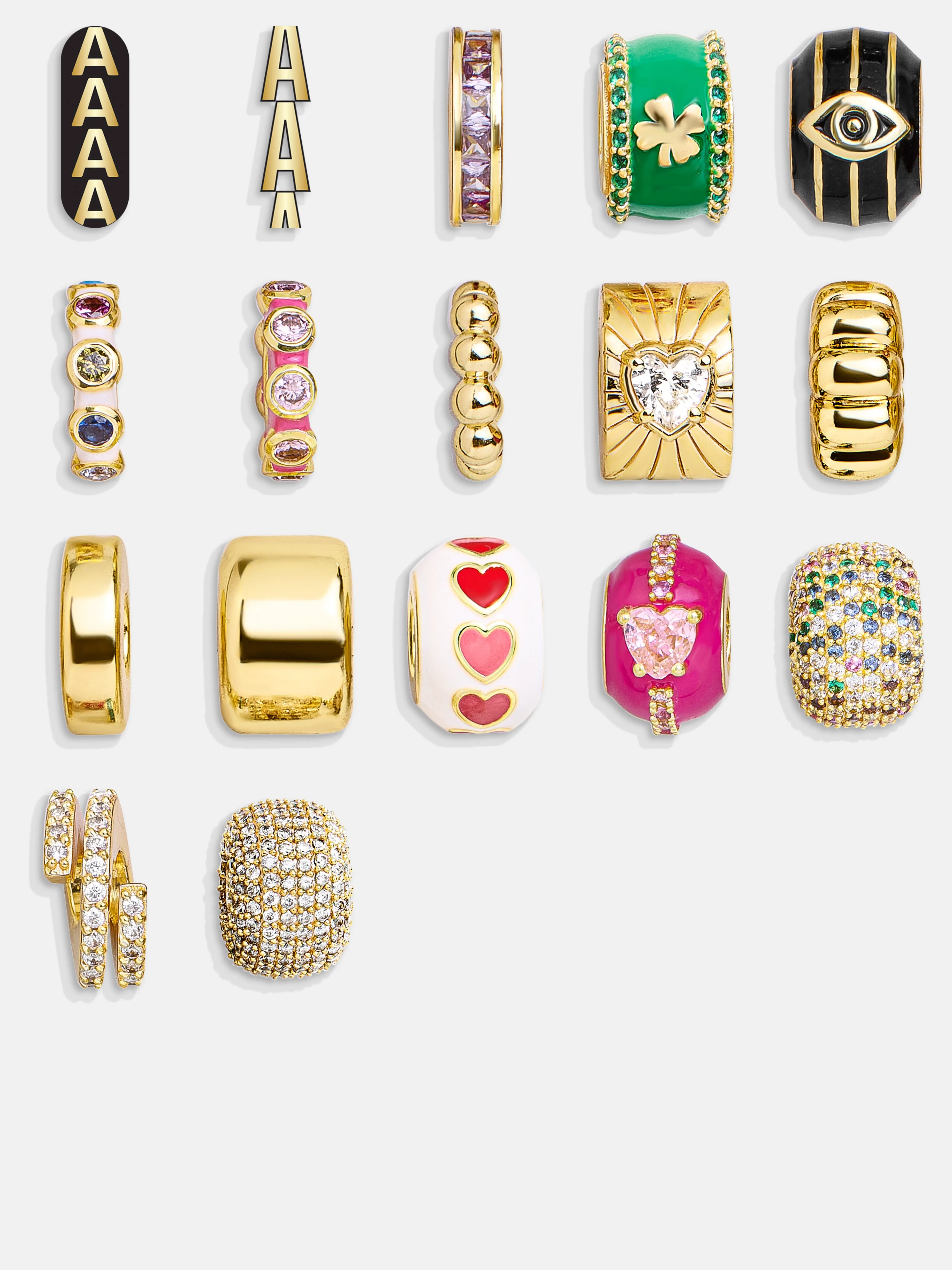 Pavé Enamel Bead Charm - Pink sold by BaubleBar product image thumbnail 2