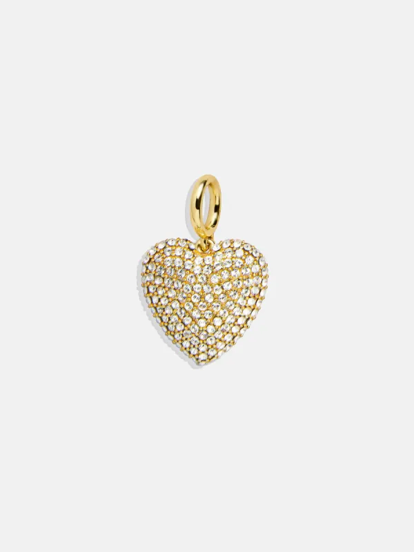 Heart Cluster Charm - Heart Puffy Pave sold by BaubleBar