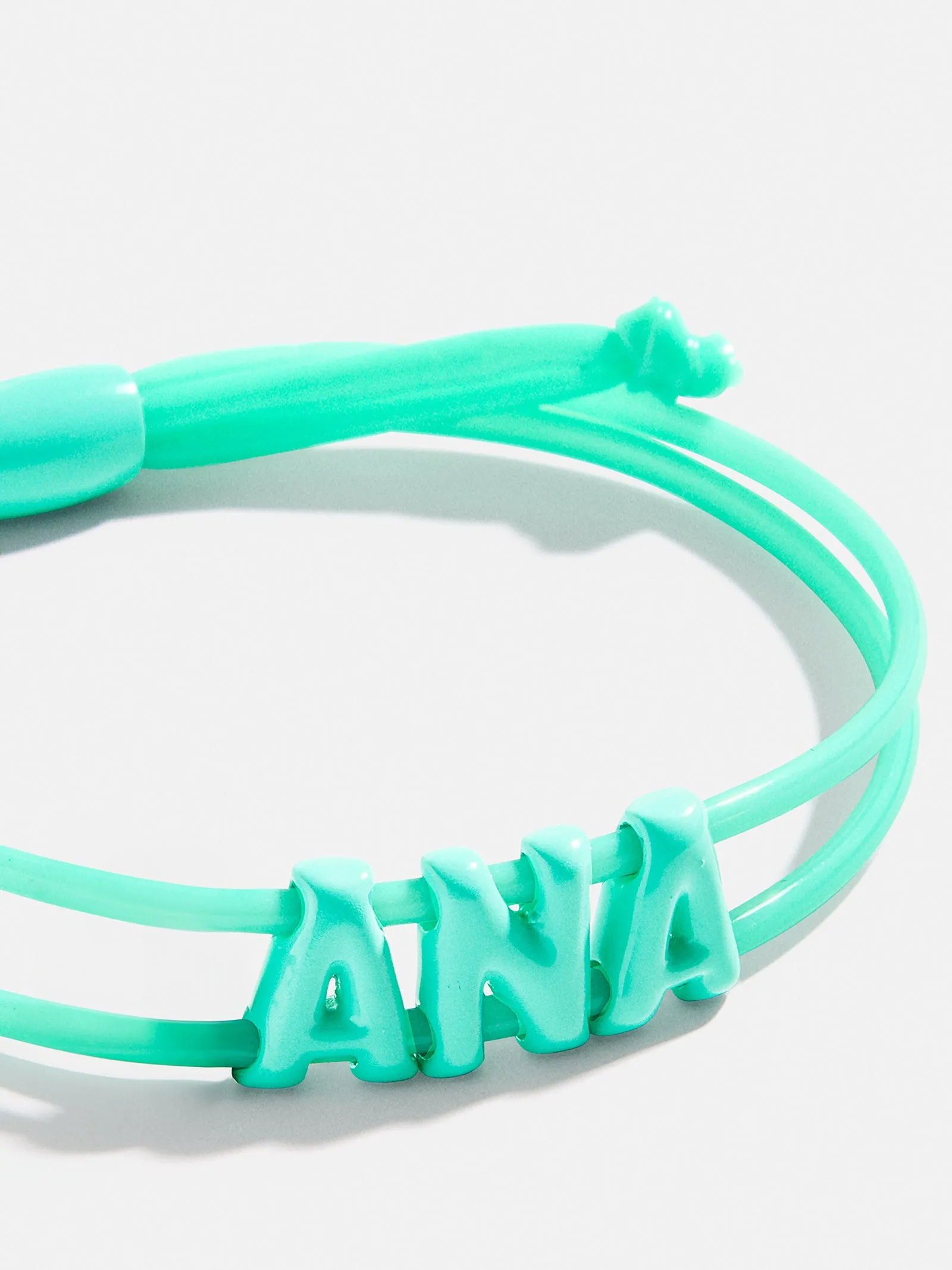 Say It All Custom Jelly Slider Bracelet - Turquoise sold by BaubleBar