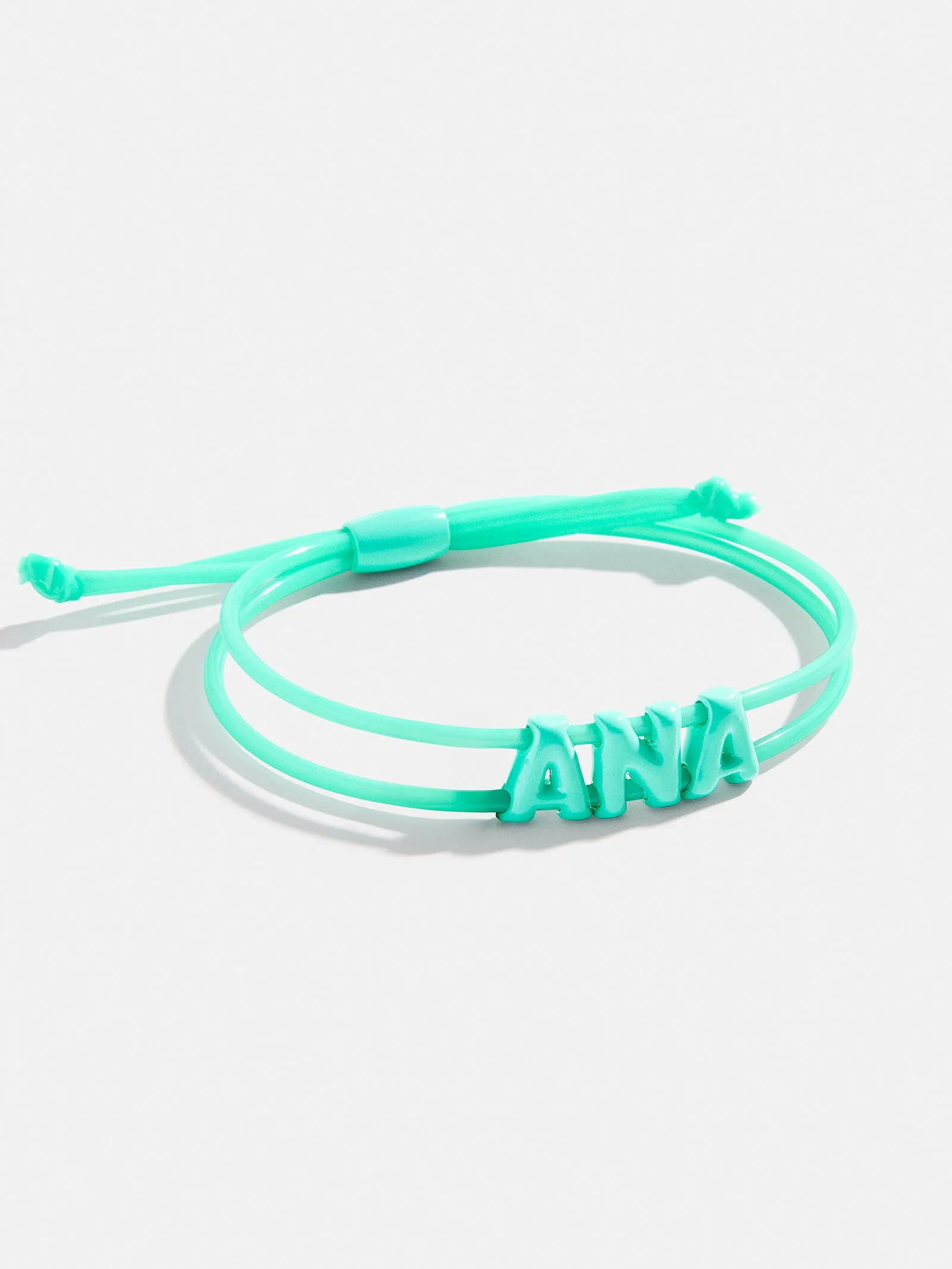 Say It All Custom Jelly Slider Bracelet - Turquoise sold by BaubleBar product image thumbnail 4