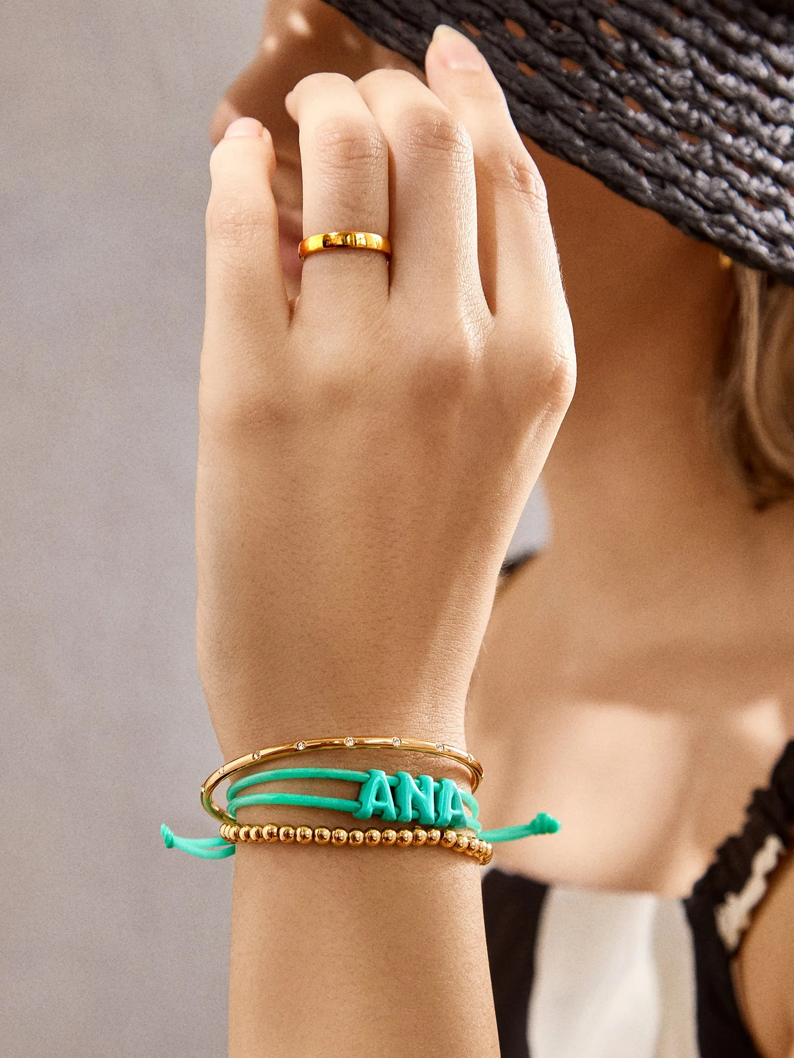 Say It All Custom Jelly Slider Bracelet - Turquoise sold by BaubleBar product image thumbnail 3