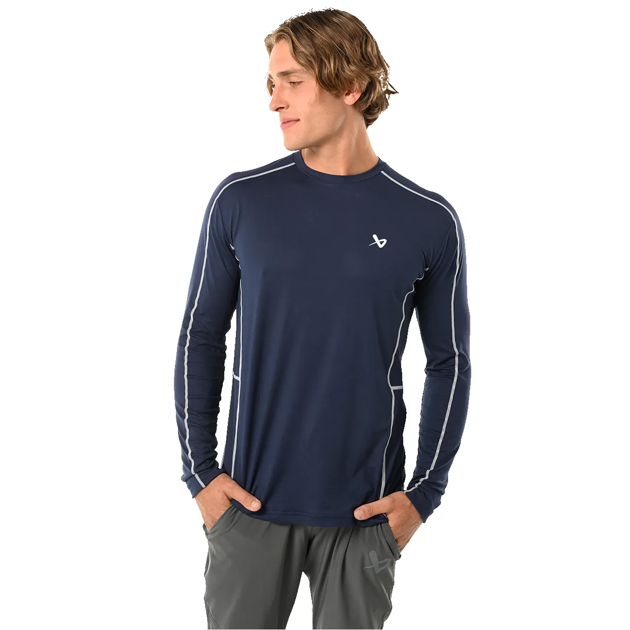 BAUER FLC LONGSLEEVE TRAINING SHIRT NAVY sold by Bauer
