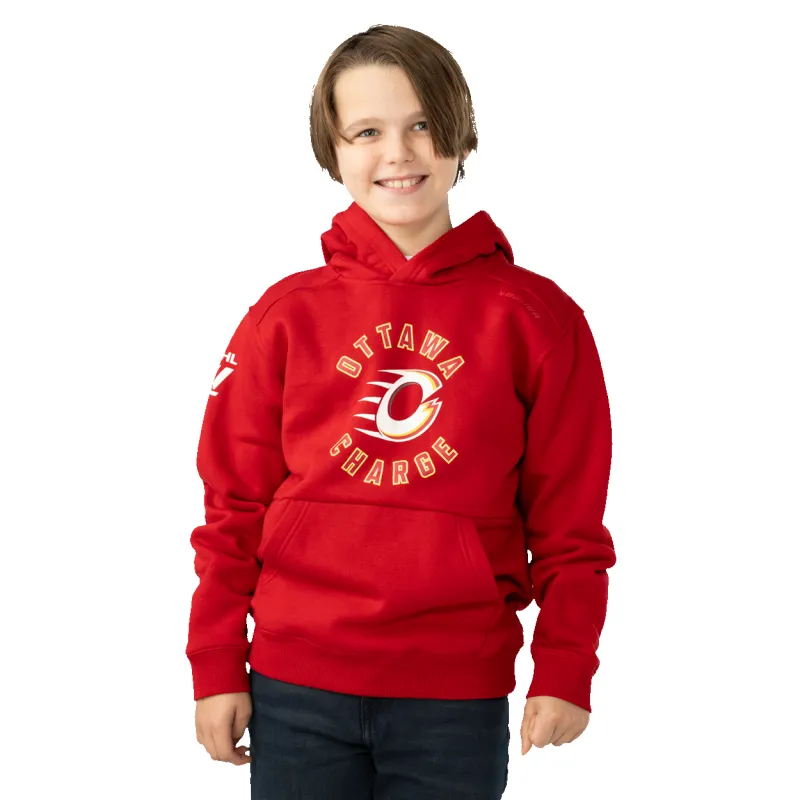 BAUER PWHL TEAM ULTIMATE HOODIE YOUTH OTTAWA CHARGE made by Bauer