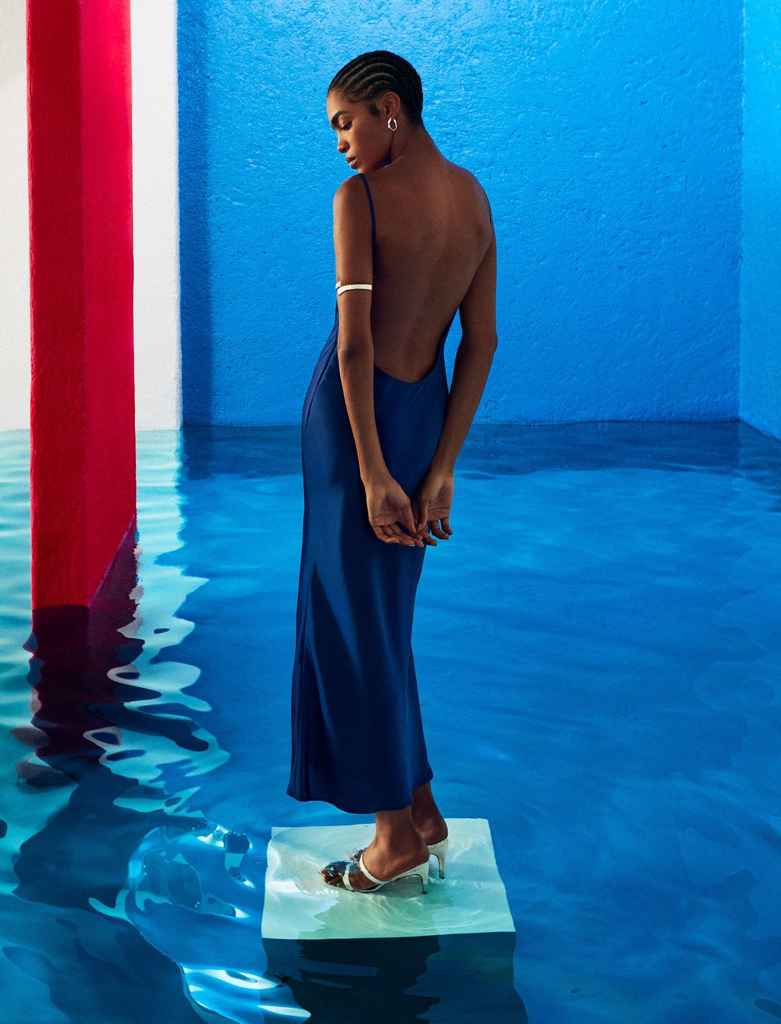 Bea Satin Midi Dress sold by BCBGMaxAzria product image thumbnail 2