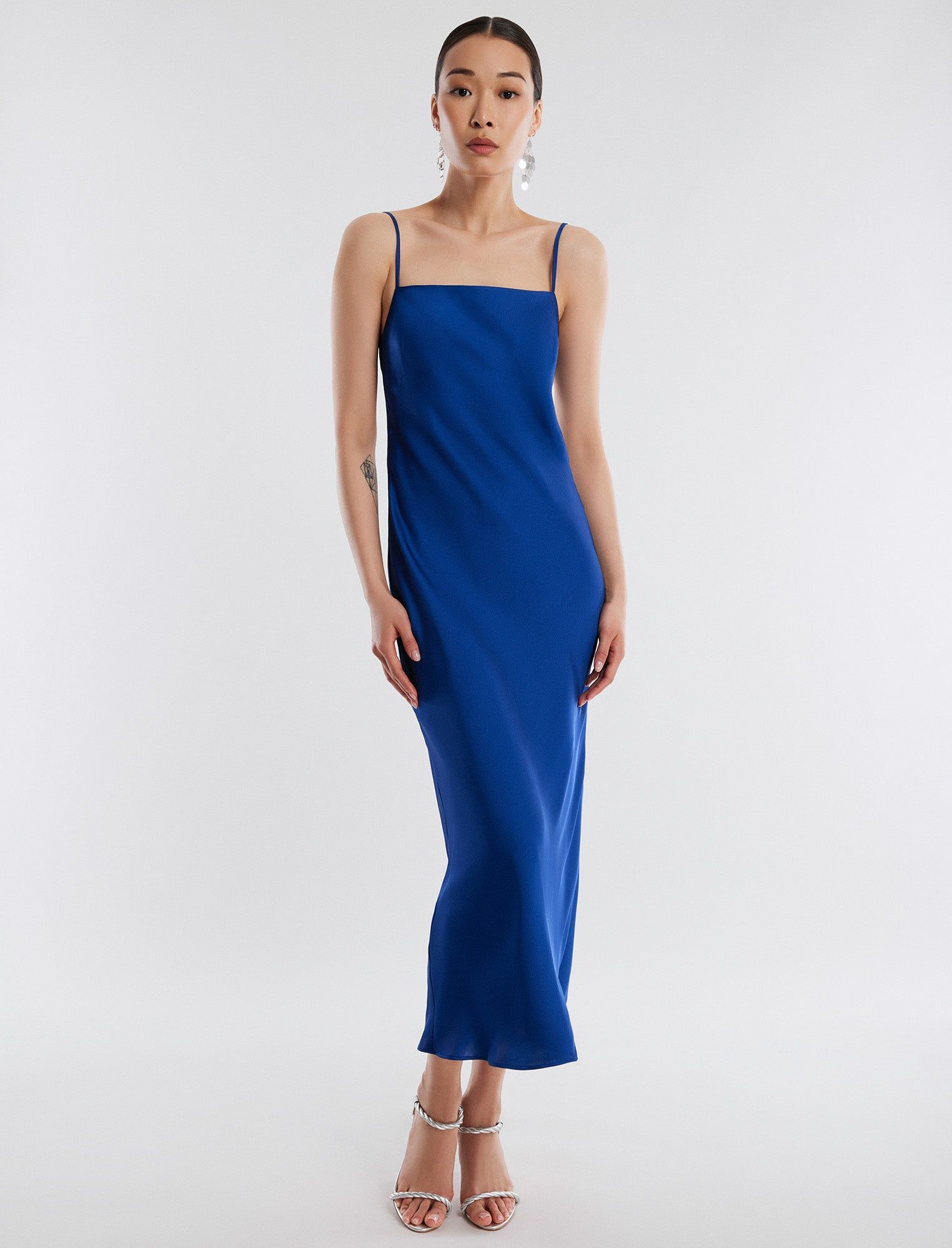 Bea Satin Midi Dress sold by BCBGMaxAzria