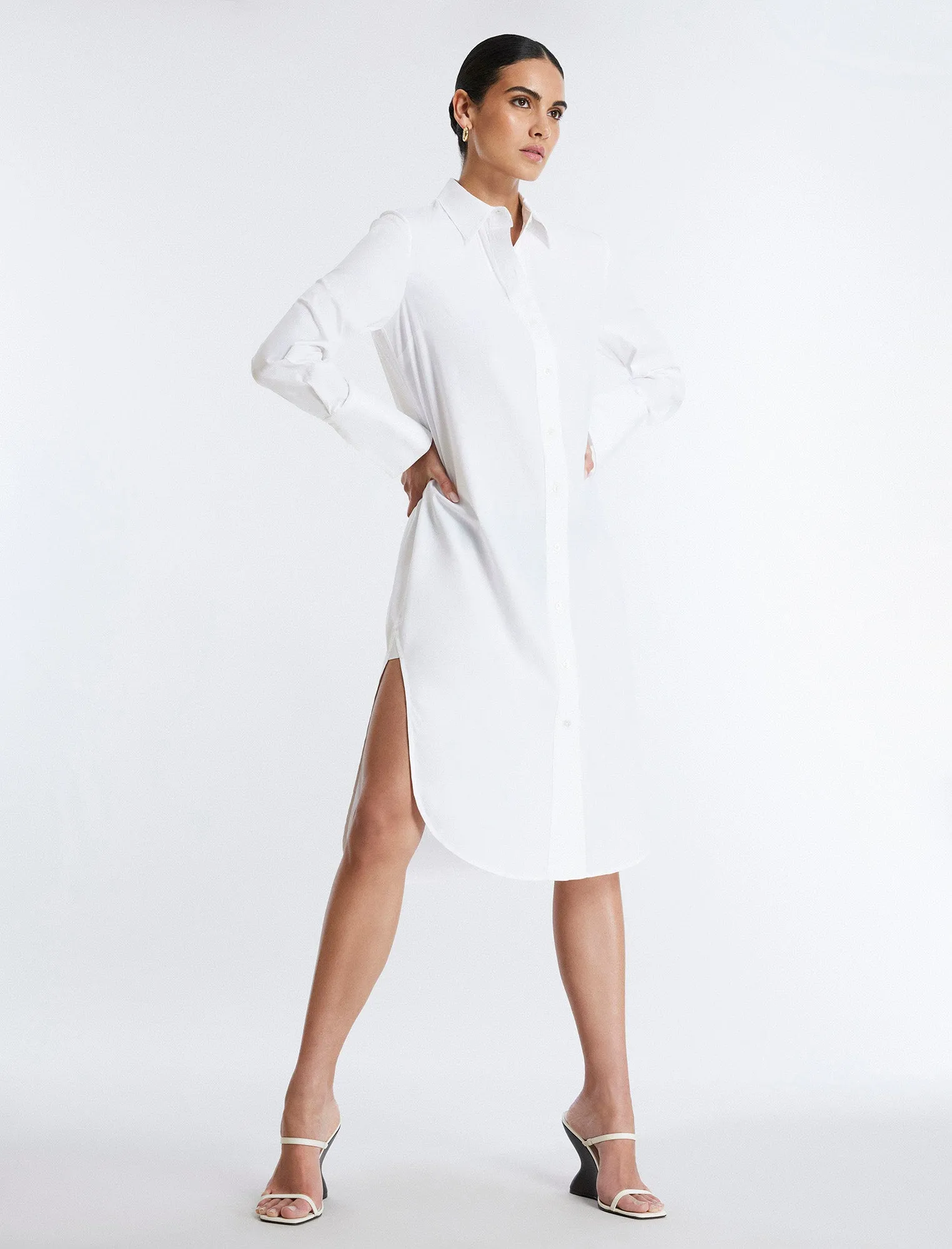 Cotton Poplin Shirt Dress sold by BCBGMaxAzria product image thumbnail 5