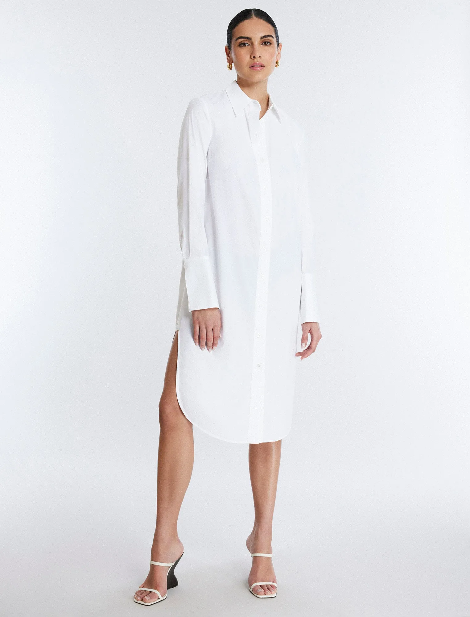 Cotton Poplin Shirt Dress sold by BCBGMaxAzria product image thumbnail 2