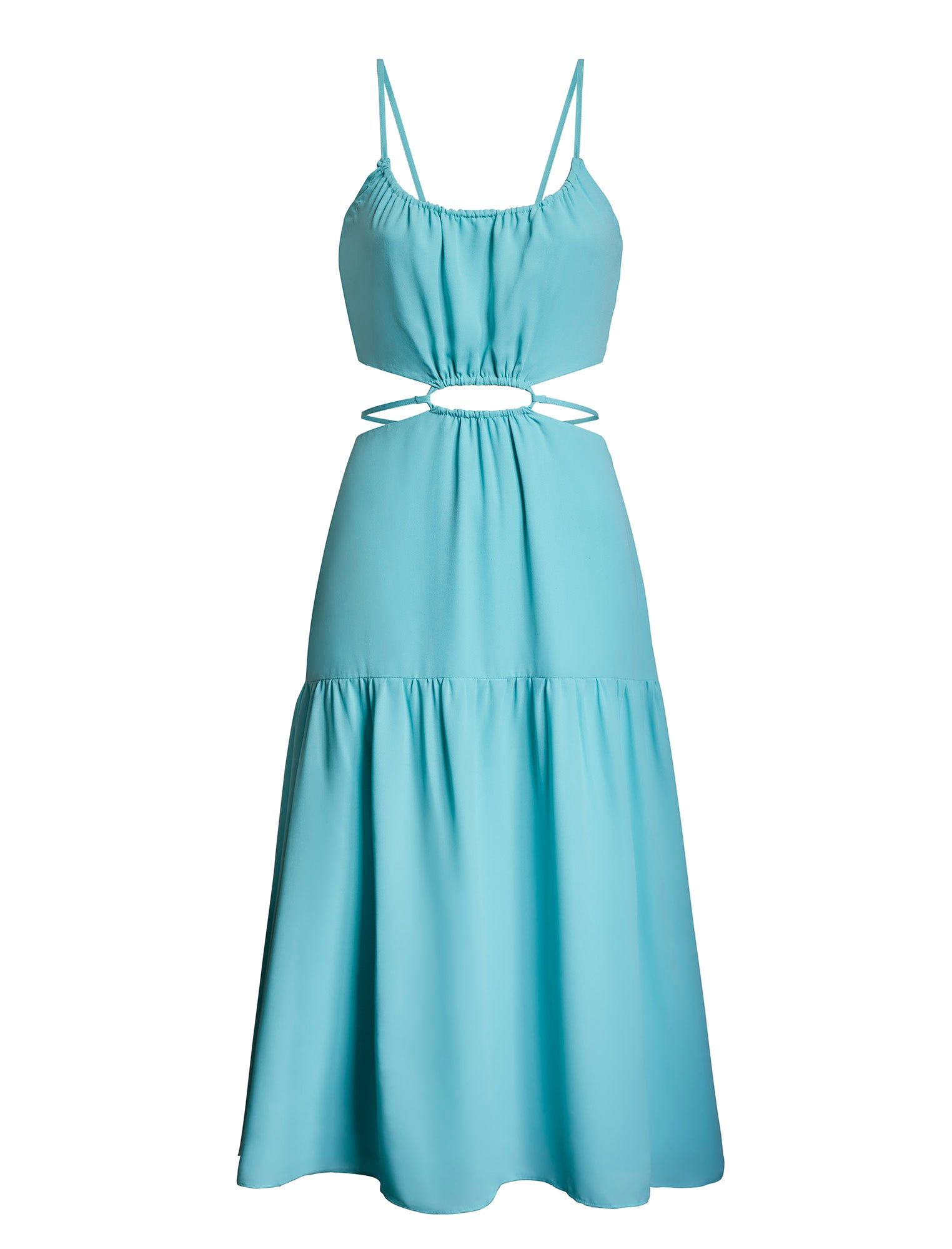 Cutout Waist Tiered Midi Dress sold by BCBGMaxAzria